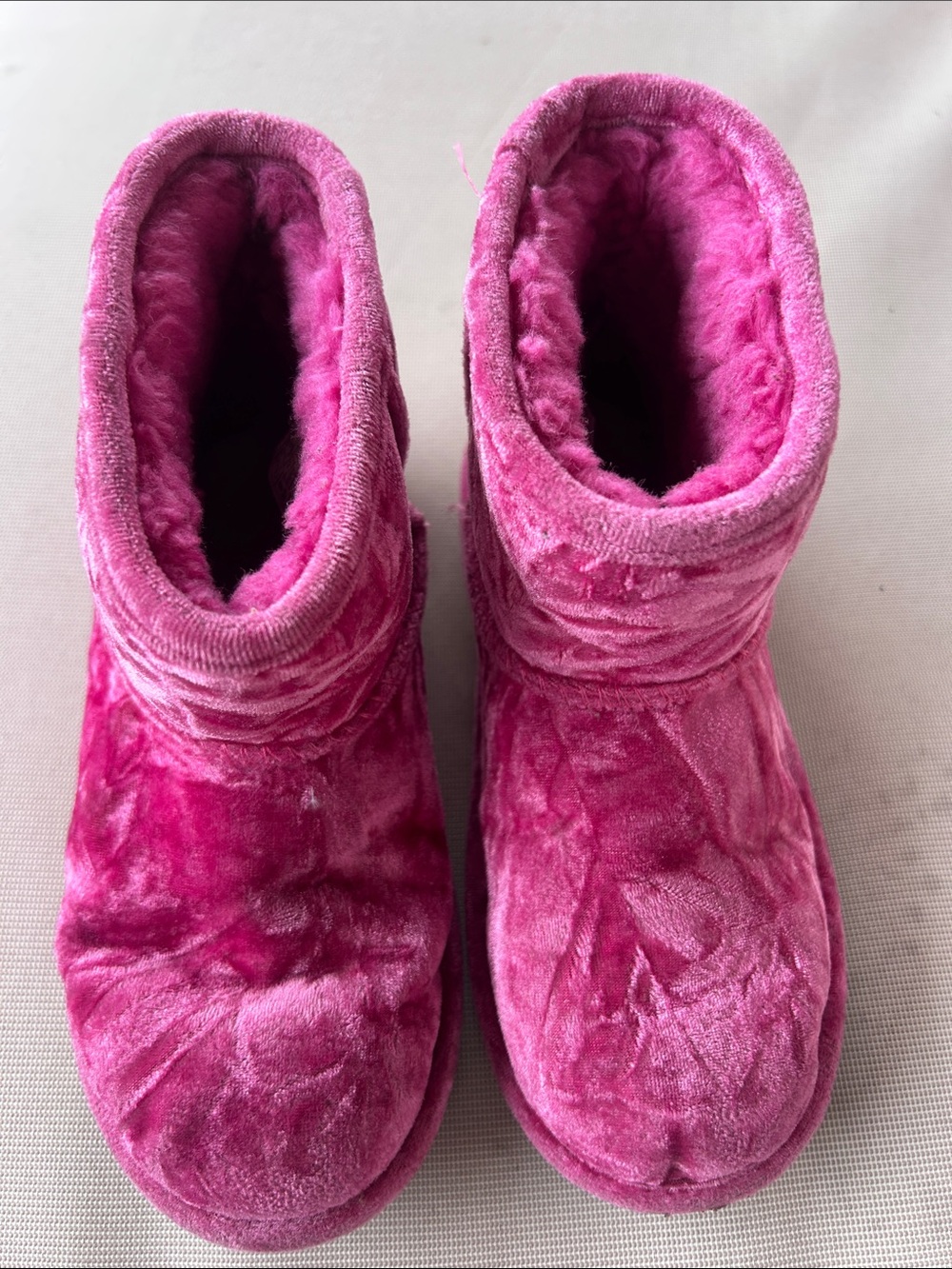 UGG Kids Plush Hot Pink Fleece Boot